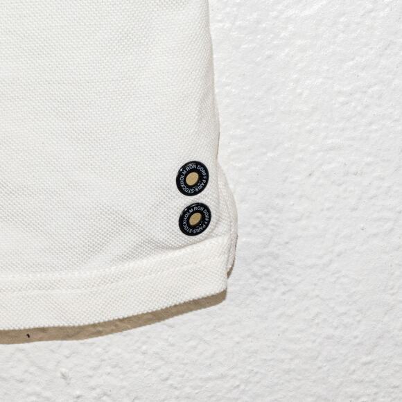 RON DORFF Men's Cotton Pique Zip Polo Shirt lcream size XS - Picture 6 of 8